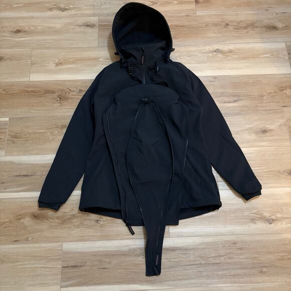 Mamalila Allrounder Black Softshell Maternity and Babywearing Jacket M - Picture 1 of 15